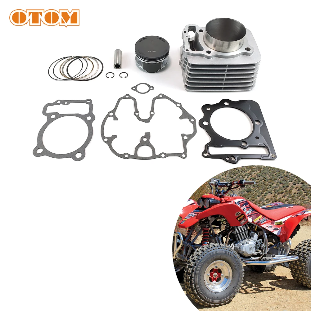 OTOM ATV Engine Parts 89mm 440CC Big Bore Cylinder Kit Quad Bike Piston Ring Pin Gasket Set For HONDA Sportrax TRX400EX XR400R