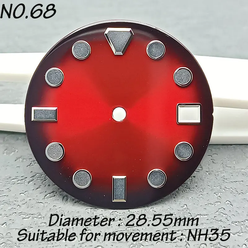 28.5mm nh35 nh36 relógio dial relógio enfrenta acessório c3 super luminoso mostrador personalizado logotipo diy