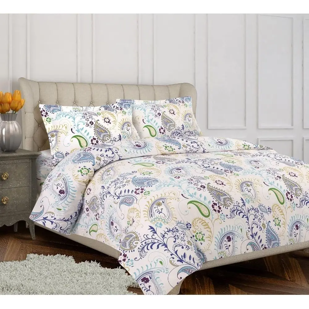 

Комплект пододеяльников King Size с узором пейсли из трех предметов