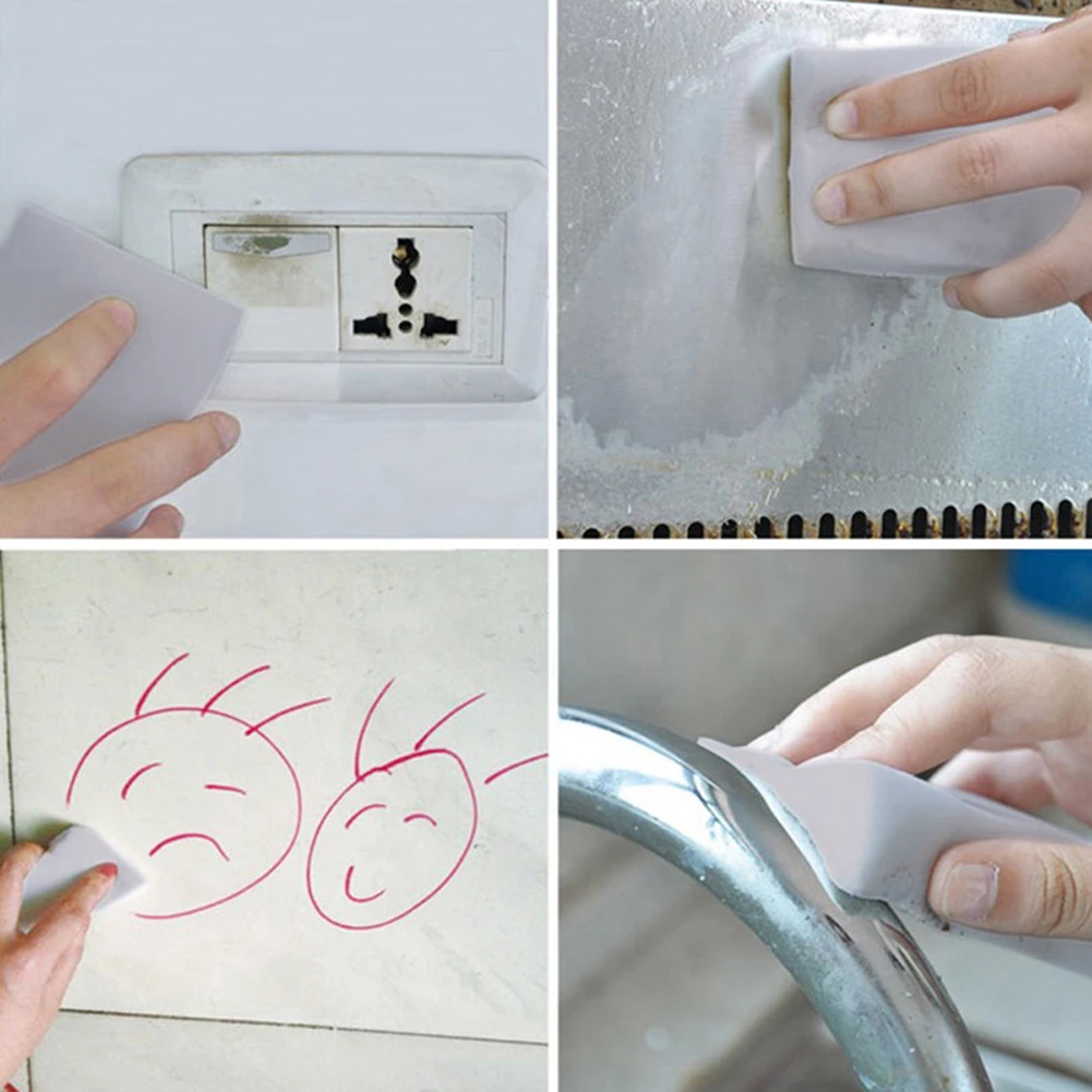 

100pcs Dishes Wash Eraser Multi-functional Cleaning Sponge Eraser Reusable Washable Lightweight Portable for Kitchen Bathroom