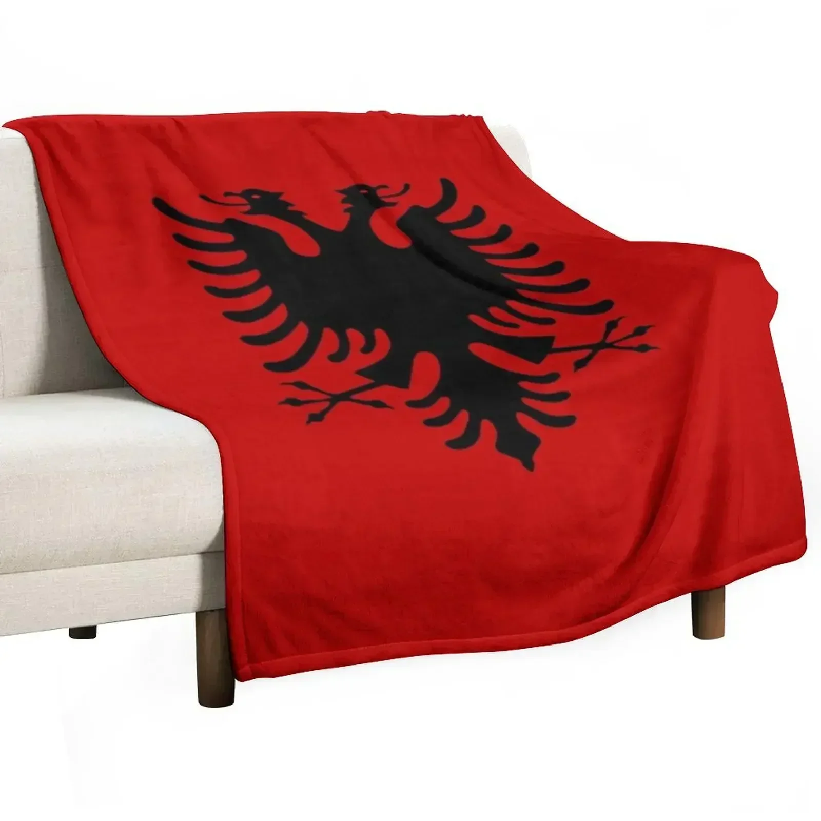 Albanian Eagle Red Eyes Throw Blanket Retros Extra Large Throw Furry Blankets