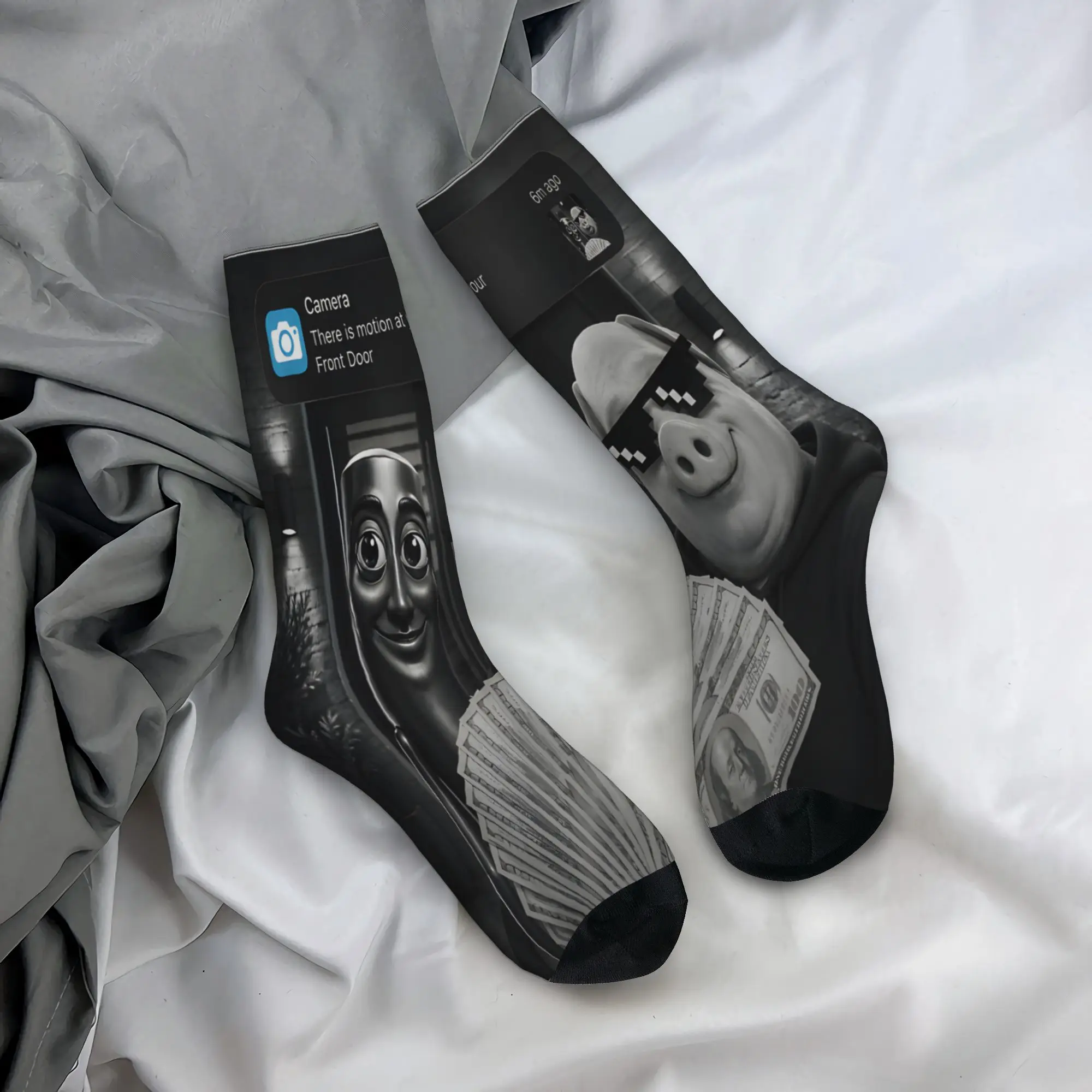 Tung Tung Tung Sahur John Pork Meme Brainrot  Socks Merchandise For Men Women  Warm Socks Cute Birthday Present