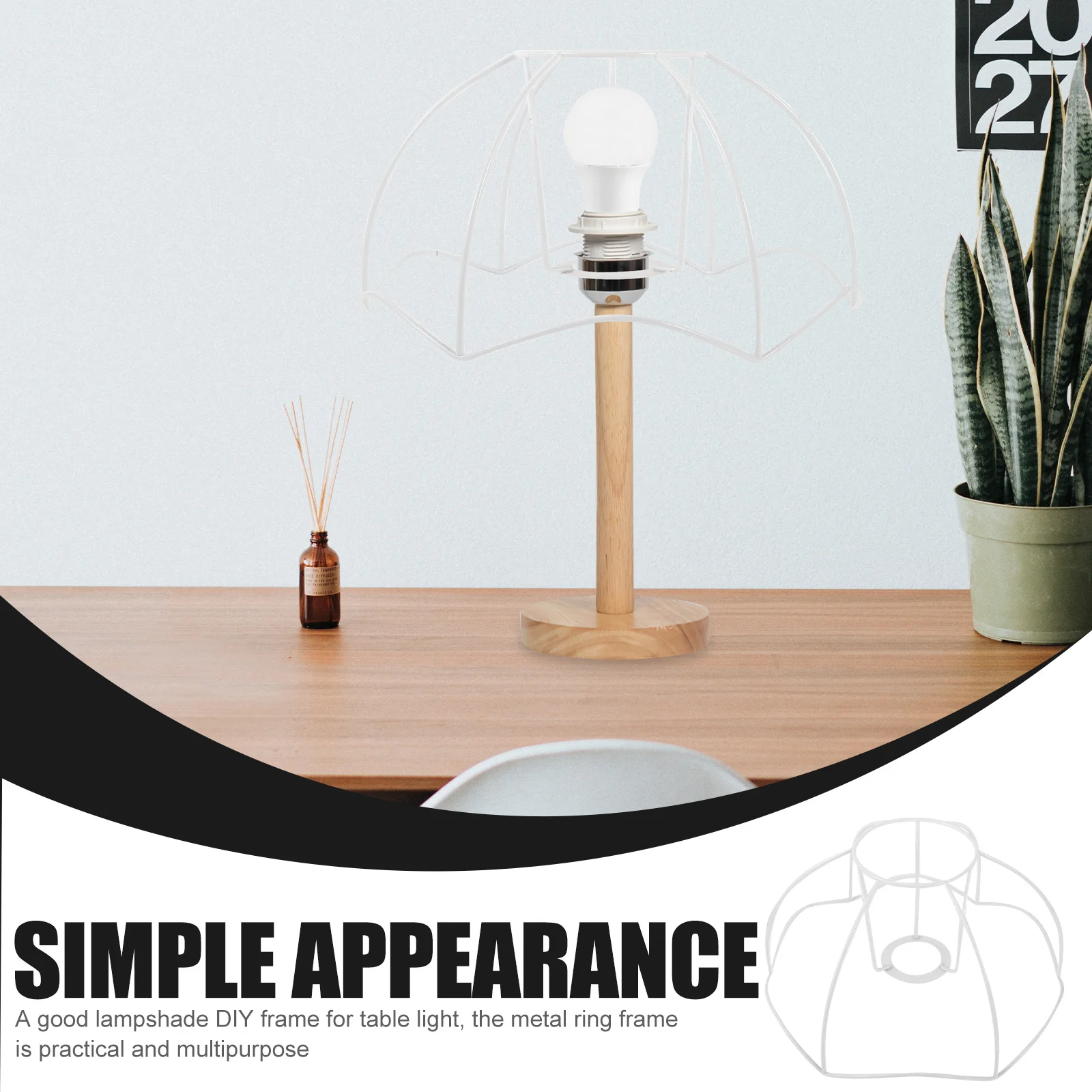 

Metal Iron Lampshade Frame DIY Stable Table Lamp Shade Bracket Desk Light Cover Rack Multi-Scene Use Lamp Accessories