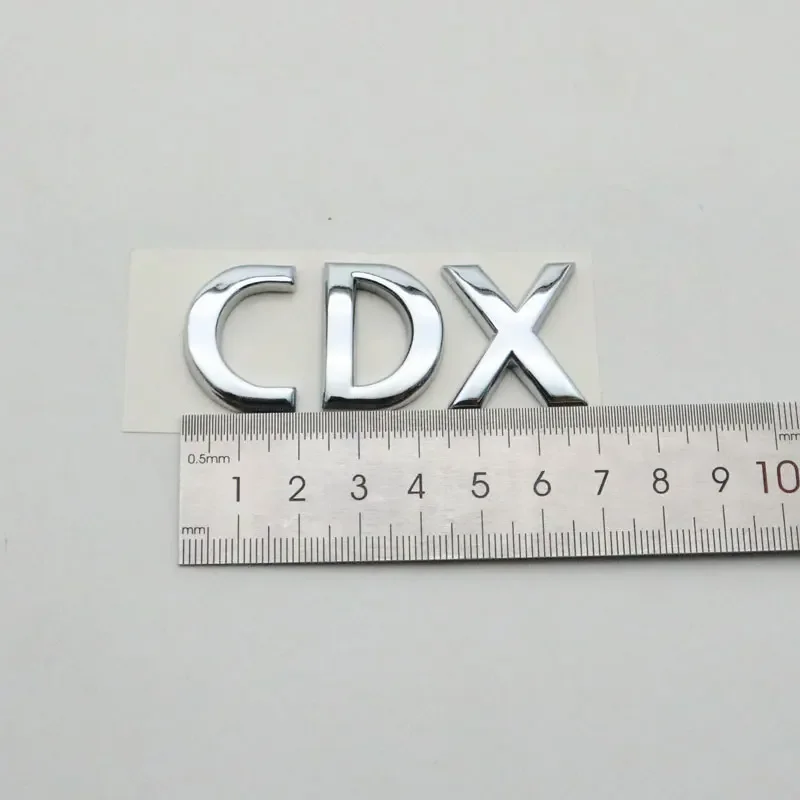 For CDX Emblem Car Rear Tailgate Trunk Badge Logo Letters Sticker Nameplate