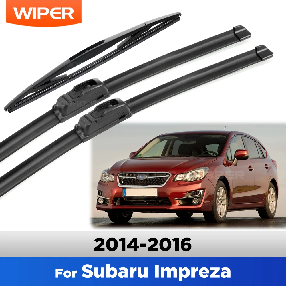

For Subaru Impreza GJ GP VA 2014-2016 2015 Wiper Front & Rear Wiper Blades Windshield Windscreen Window Brushes 26"+16"+14"