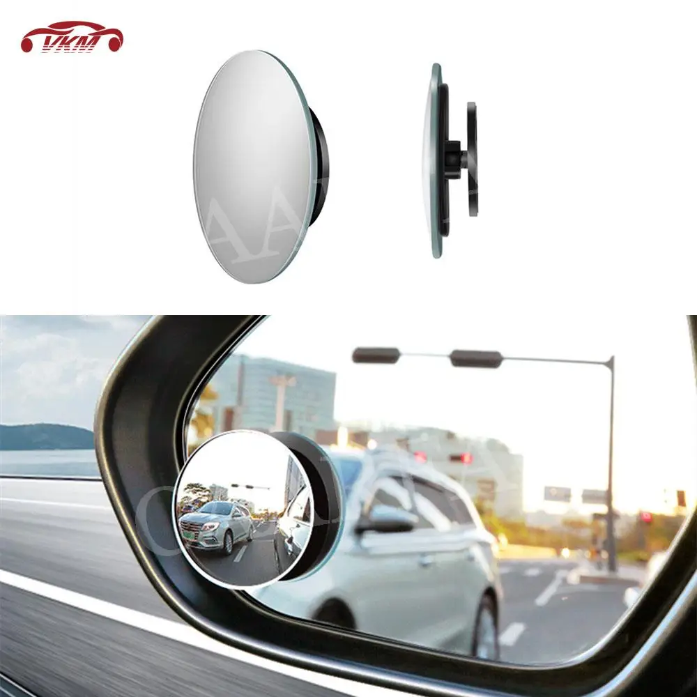 Car Rearview Mirrors 360° Blind Spot Mirror Convex Wide-angle Round Frame 360 Degree For Car Reverse Rearview Auxiliary Mirrors