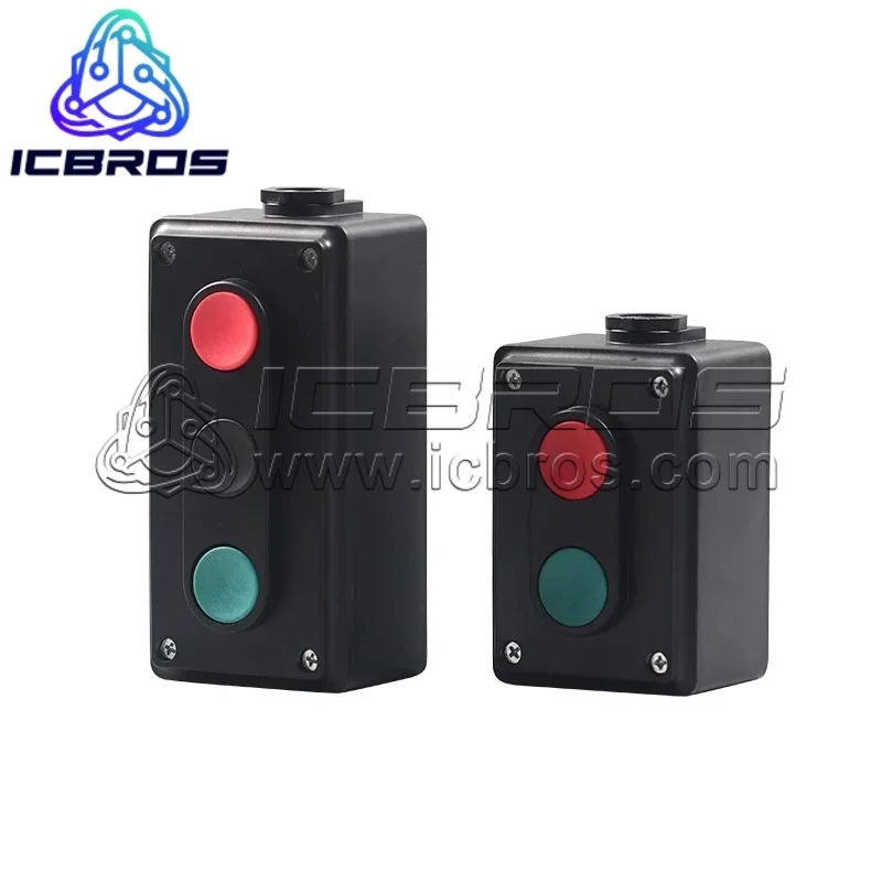 LA4-2H 3H Button Switch Power Supply Start Stop Self Reset Control Double Button Switch Box 5A 380V