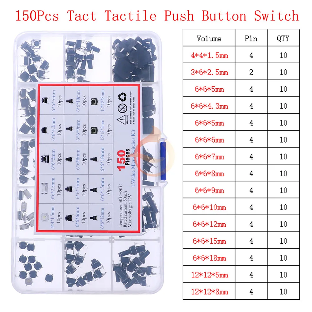Variant: 150pcs x 15value
