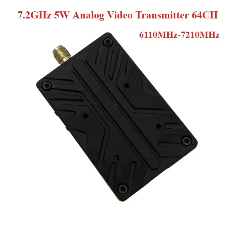 VTX 7.2G 3W (6110MHz-7210MHz) 7.2GHz 5W Long Range FPV Analog Video Transmitter 64CH 7.2G VRX BOX 7.2GHz Video Receiver