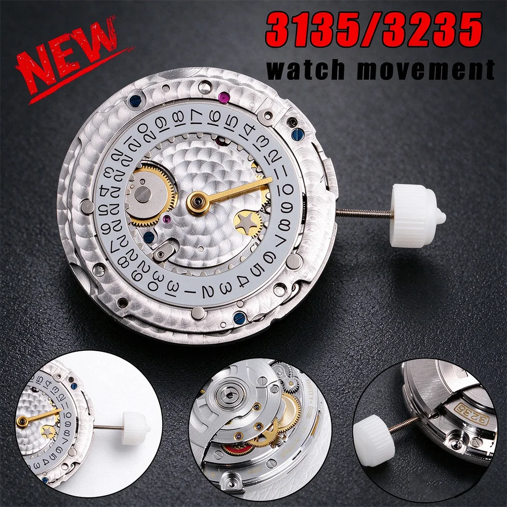 China Dandong 3135/Shanghai 3235 Automatic Mechanical Movement Balance Wheel 3135/3235 Watch Movement Replace Accessories