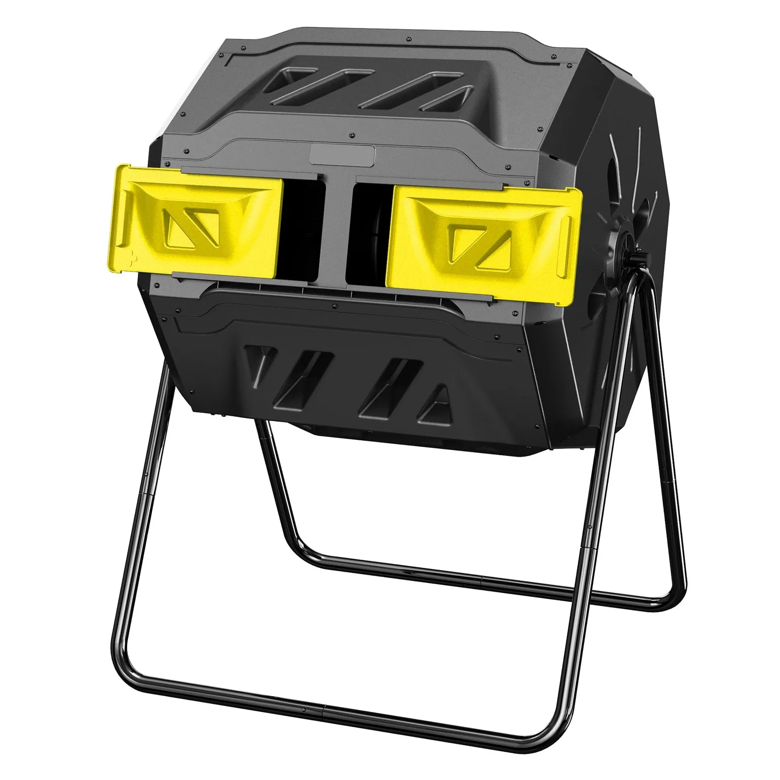 

Лучший уличный компостер на 43 галлона с двумя отсеками и стальной рамой, большой тумблер 2