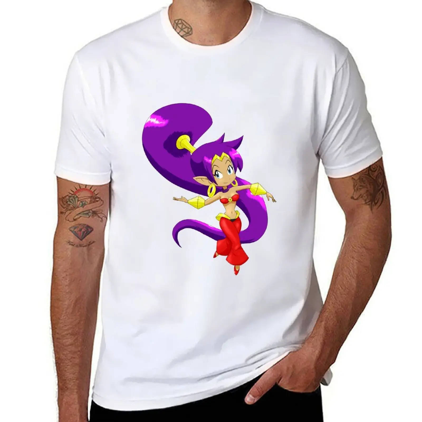 

1/2 Genie Shantae - T-Shirt All Match Basic Short Sleeve Top