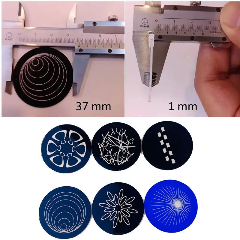 Color Glass Gobo with Outer Diameter 37mm for Rotate Gobo Wheels LED Moving Head Profile Light