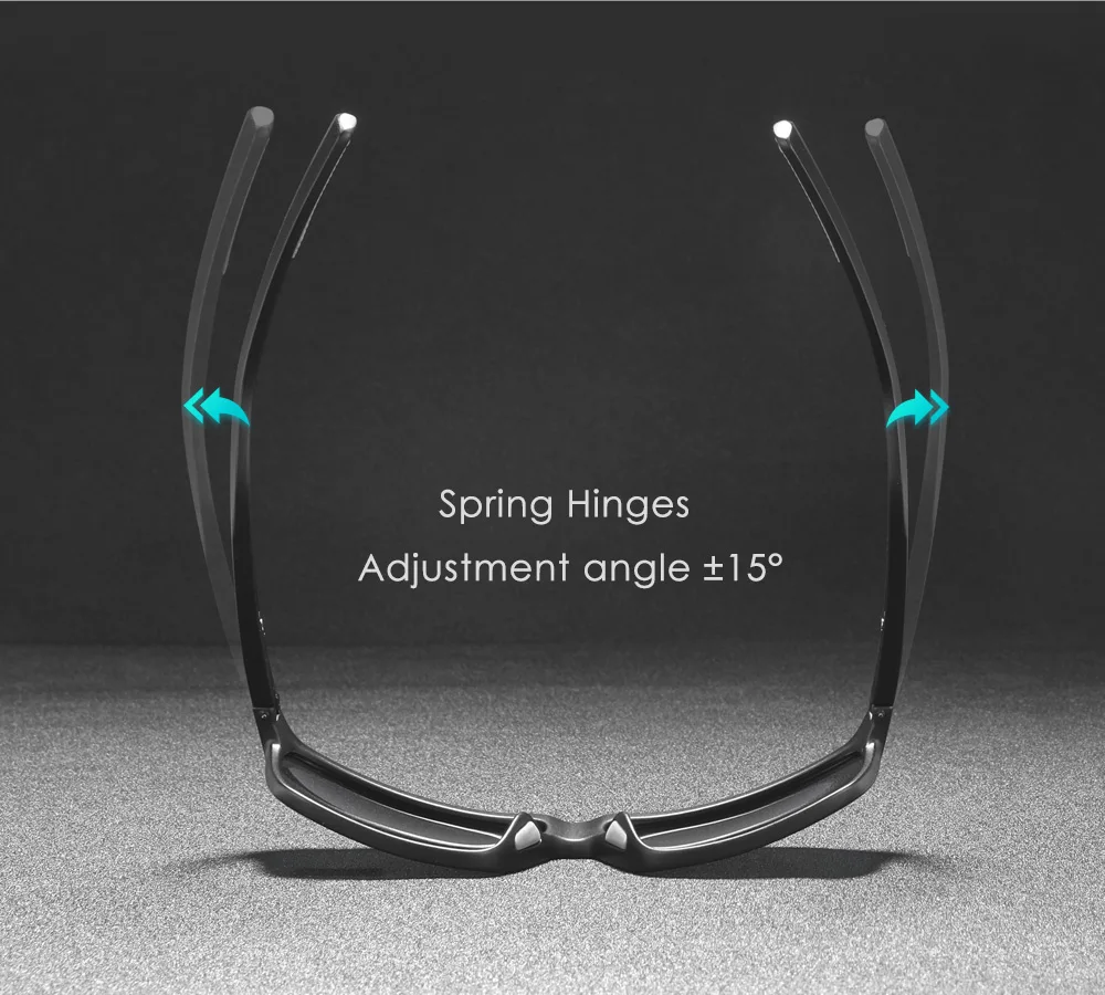 KDEAM Scratch Widerstand Sonnenbrille Männer Polarisierte 100% UV Schutz Sonnenbrille Integral Frühling Scharniere Und Gebogene Tempel KD029 – Detail 11