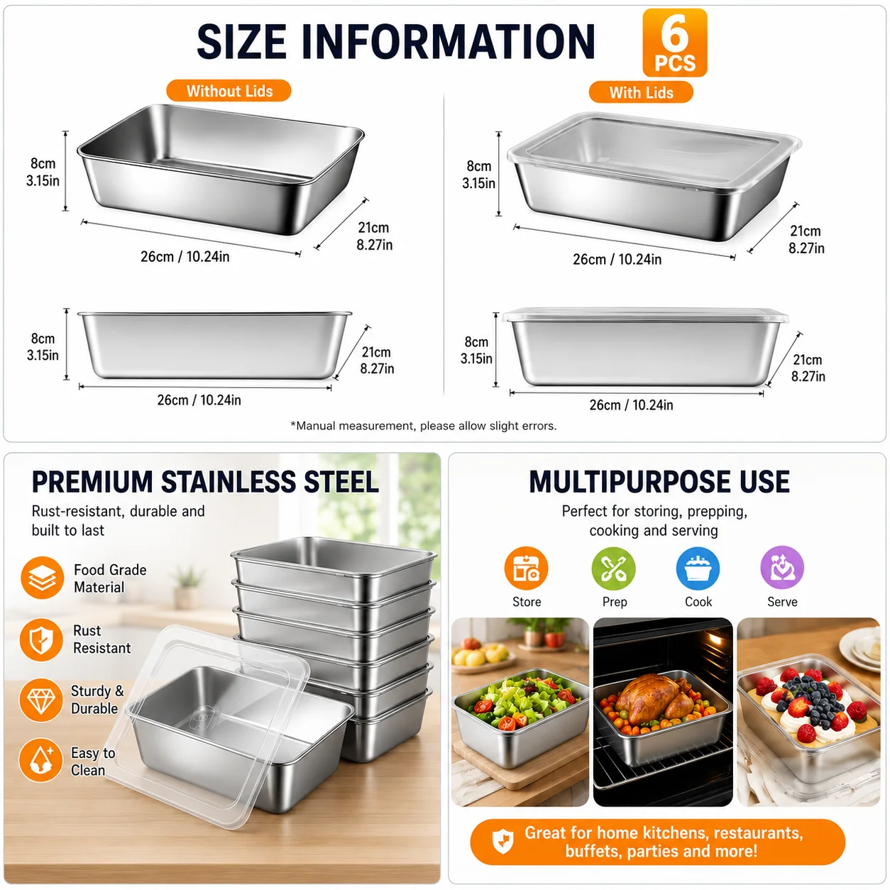 3 قطع من حاويات تخزين الطعام ا - مراجعة Kitchen Baking Organization وسعره