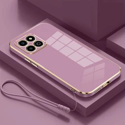 For Honor X6b Case Honor X6B Phone Case Honor 200 Smart Cover X6A X8C X7C X6 X8A X8B X8 Silicone Back Cover Luxury Square Platin