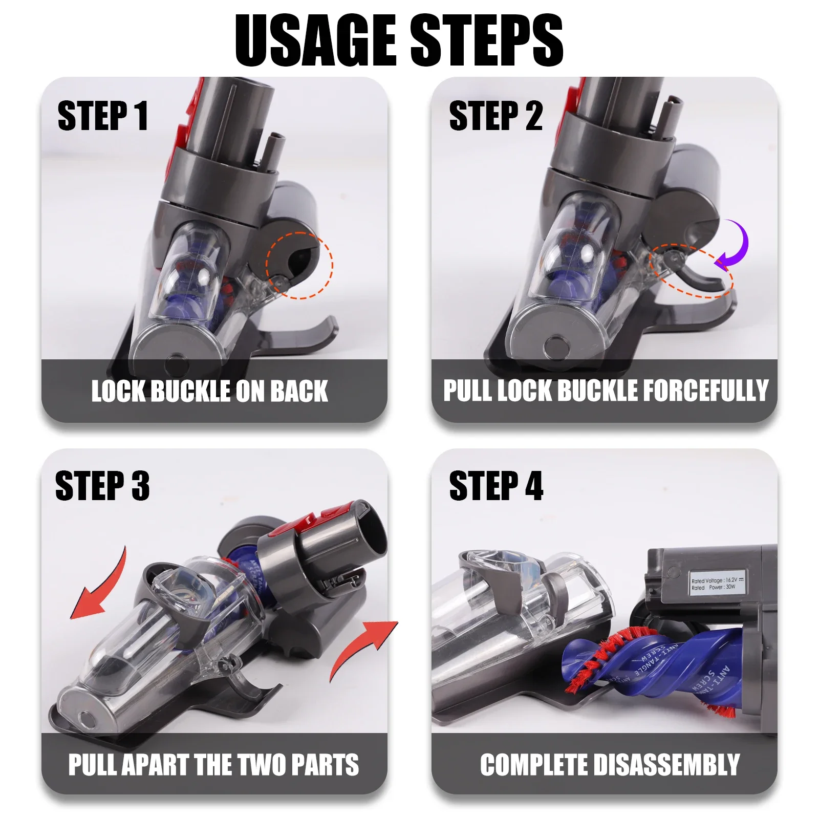 ترقية رأس فرشاة صغيرة بمحرك مضاد للتشابك للمكنسة الكهربائية دايسون V7 V8 V10 V11 V15، مناسبة للأرائك والأسرة ومقاعد السيارة