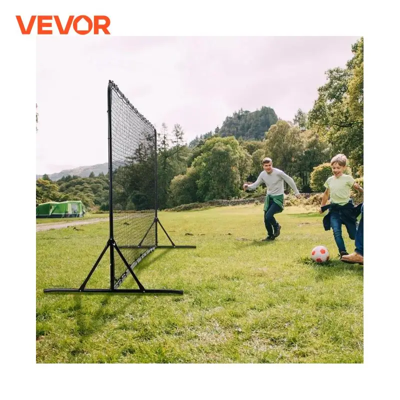 VEVOR 12x6FT Soccer Rebounder Net Iron Soccer Training Equipment Sports Football Training Gift Perfect for Solo/Team Practice