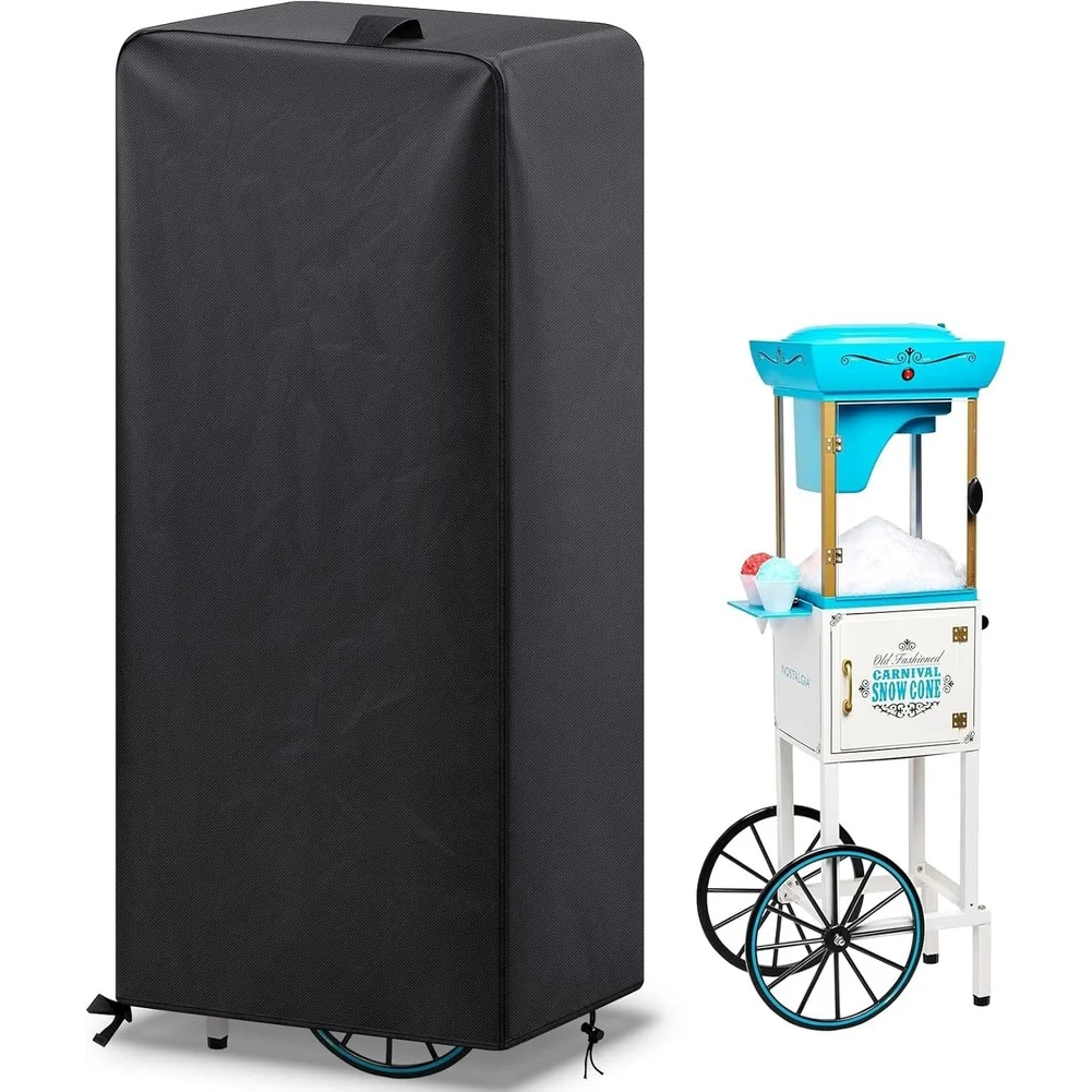 Waterproof Heavy Duty Shaved Ice Machine Cover 20x14x48 Inch with UV Protection Adjustable Drawstring for Secure Use