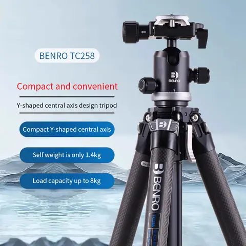 BENRO TC258 Dual Panoramic Photography Tripod Carbon Fiber