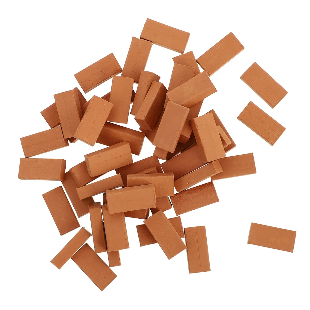 200 szt. Miniaturowe cegiełki, modele cegiełek symulacyjnych do budowy modeli w skali, architektura, ekspozycja, DIY, piaskownica, miniaturowe cegiełki.