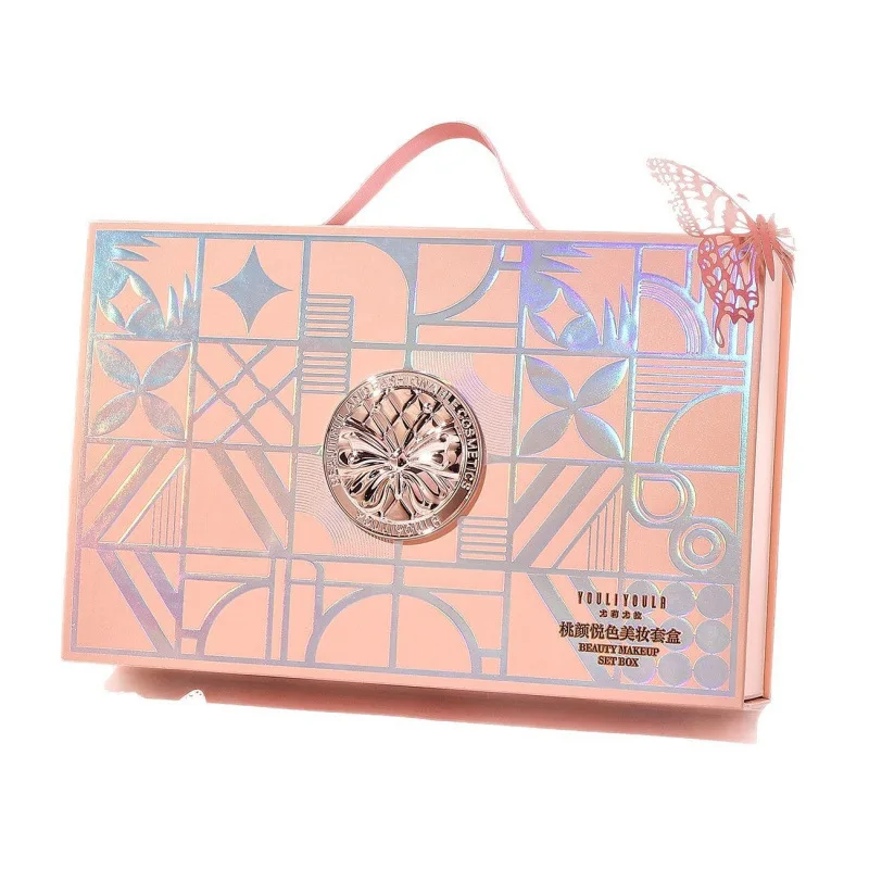 ピーチ Yanyue バタフライ メイクアップ セット コンシーラー エア クッション ルース パウダー メイクアップ コンビネーション ビューティー セット フェスティバル