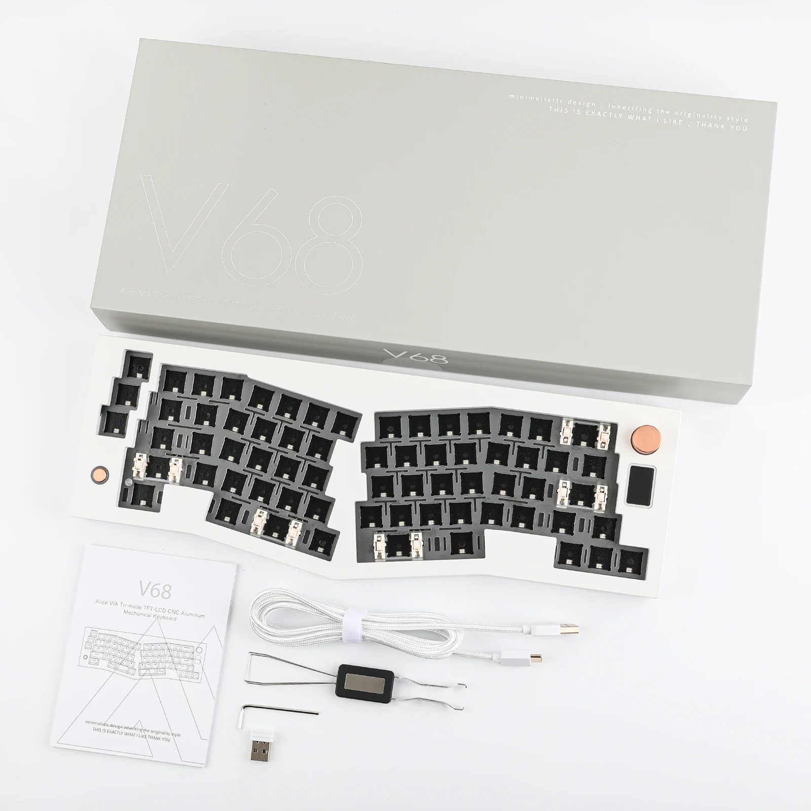 CIDOO V68 キーボード アリス配列 ホットスワップ