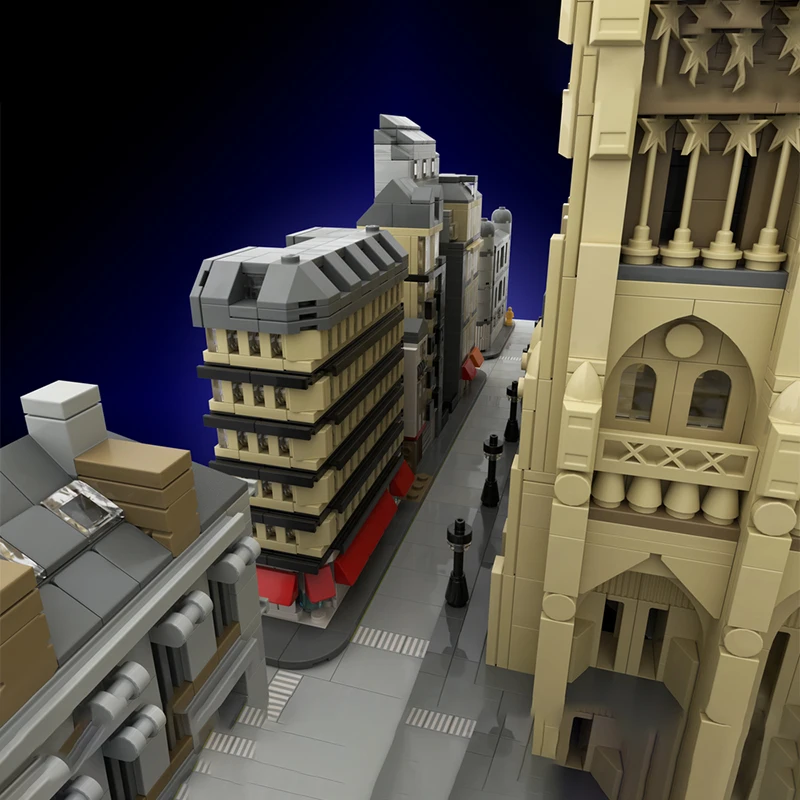 4880 PCS MOC Famous City Street Views Modular Grand Cathedral Building Blocks Diy Assembly Children Adults Toys Birthday Gifts