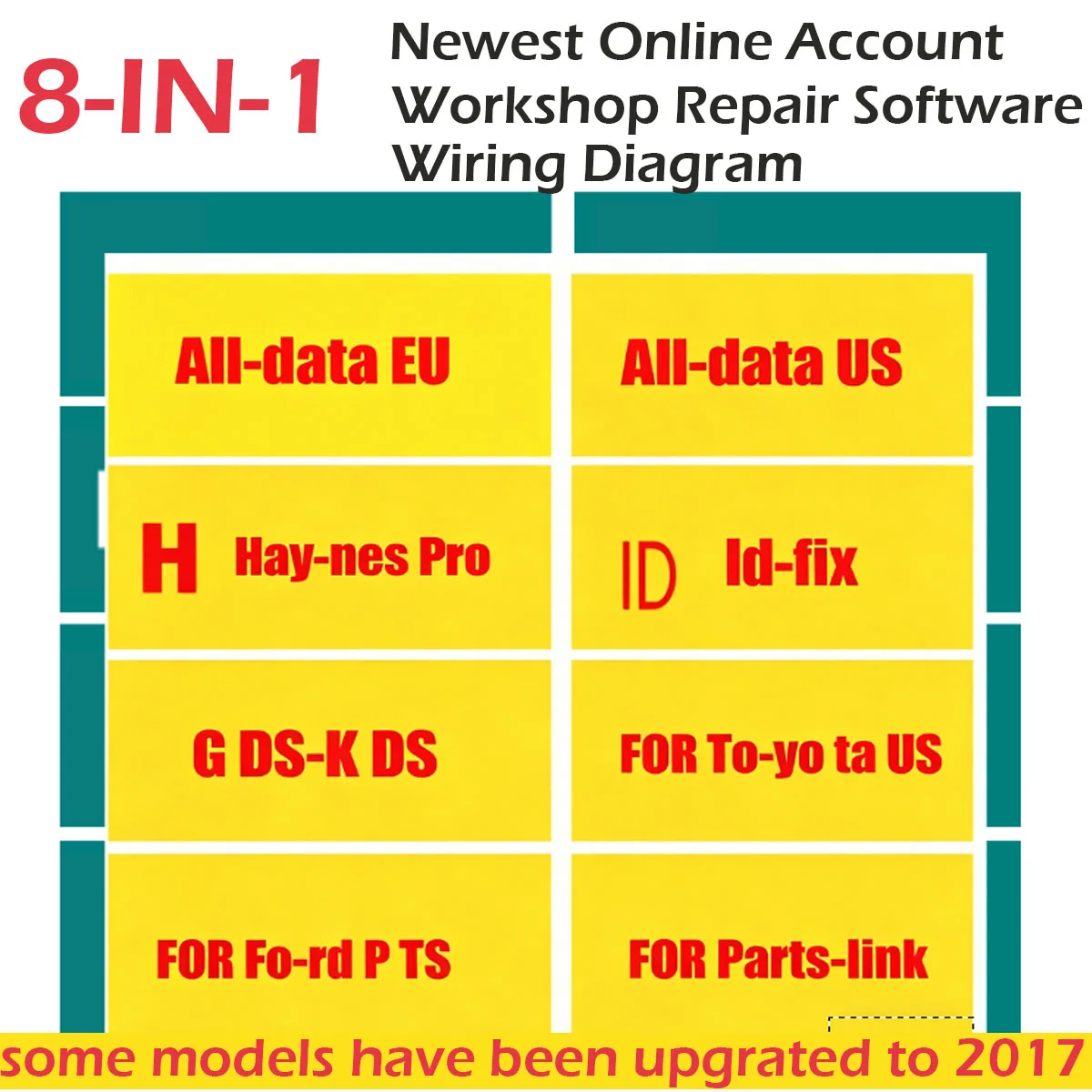 2026 8IN1 Online Account for alldata US EU whole data Software for Car Data Repair Data Hay-nes PRO Compatible with Mobil/PC