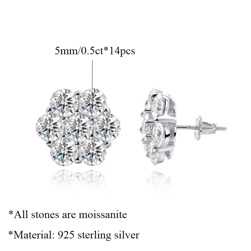 Imagem -02 - Oevas-moissanite Brincos para Mulheres Real Carat d Cor 100 925 Sterling Silver Jóias de Casamento Espumante Hot Top Quality