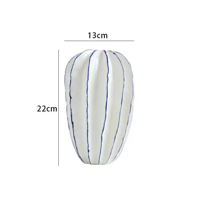 Ceramic vase ornament flower arrangement creative flower Shizubufeng simple white high-end vase utensils flower pot