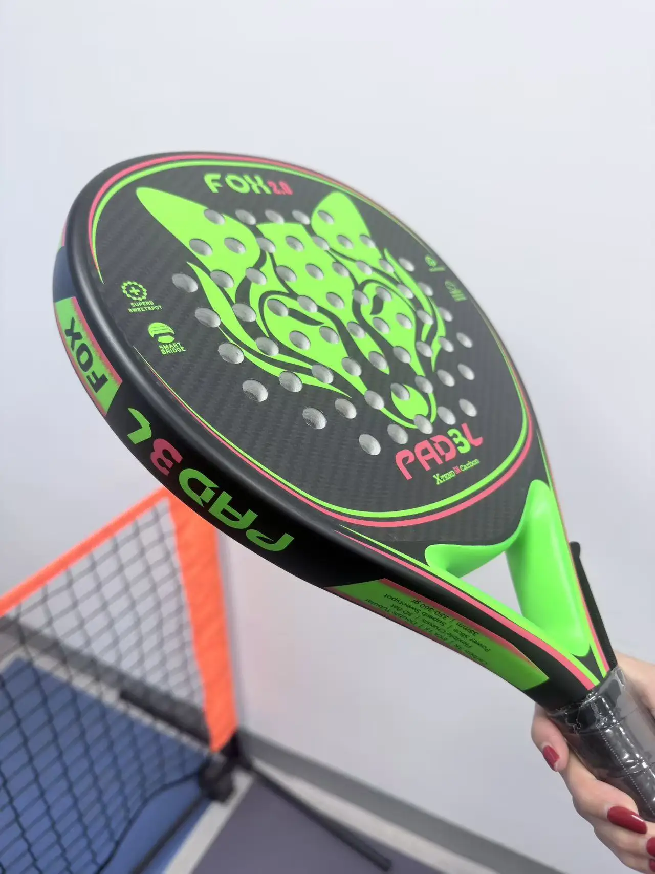 Lightweight Padel Tennis Racquet Carbon 3K EVA15 Double Tubular Frame 3D Flat Superb Sweetspot 38mm 350‑360gr Padel Racket for A