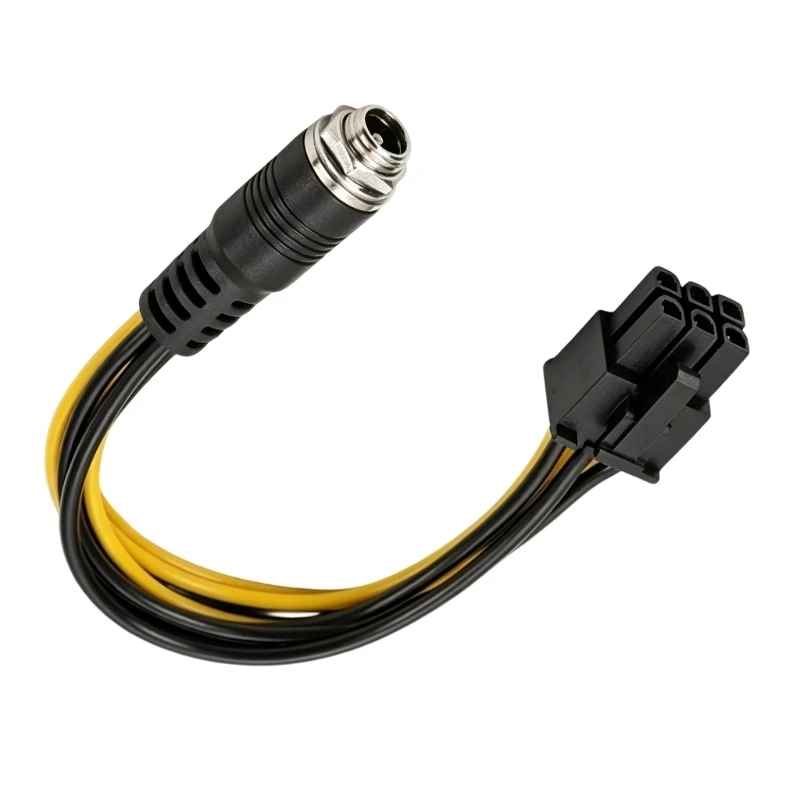 U75B DC5.5x2.1mm To 6Pin 6+2Pin GPU Power Cable PVC Insulated For Stable Graphics Card Power Supply