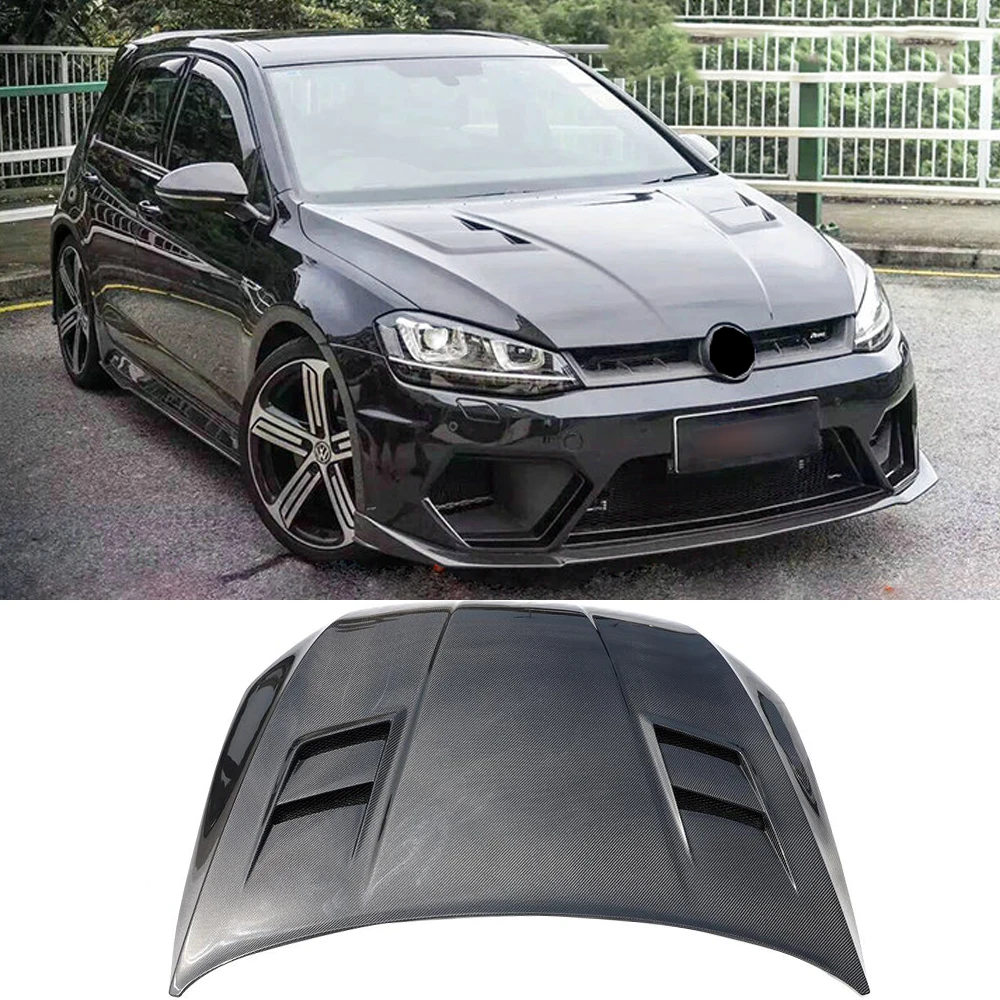 Carbon Fiber Engine Hood Bonnet for Volkswagen VW MK7 MK7.5 Golf 7 7.5 R20 Rline 2014 - 2019 Carbon Engine Hood