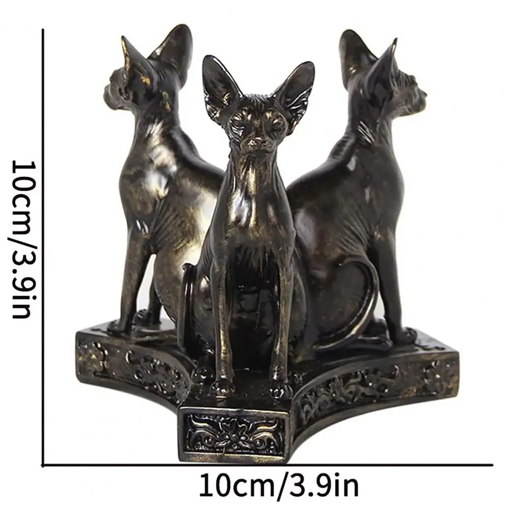 Faux Crystal Ball Display Stand, Gato Preto, Animal Mão Titular, Resina Estátua Escultura, Estante De Escritório Em Casa, Desktop Decoração Orn