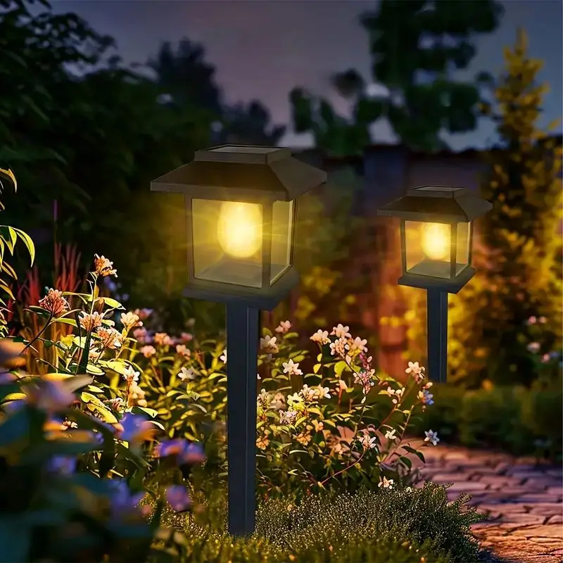 

Солнечные фонари для двора 1/2/6/12 шт. теплые лампочки автоматически подсветка в ночное время, подходят для небольших садов