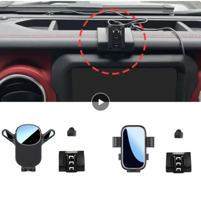 

Car Phone Holder For JEEP Wrangler 2018 2019 2020 2021 2022 2023 2024 Fixed Bracket Stand Mobile Gravity Linkage