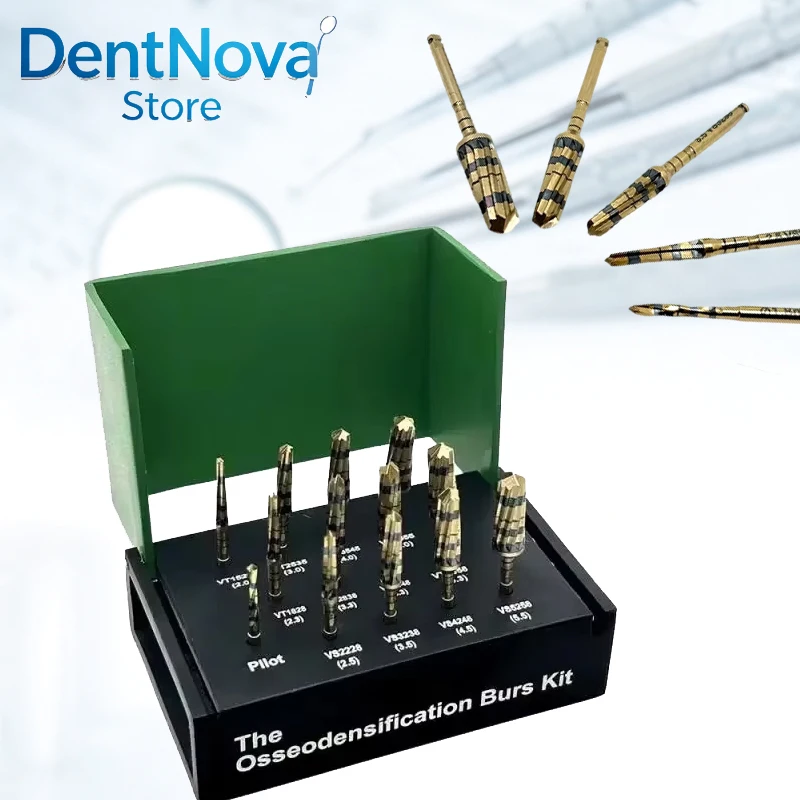 Dental Implant Burs High-Speed for Osseodensification Osteotomy Kit with Implant Drivers Drills