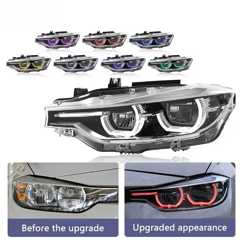 

Suitable for JUSHUN LED Laser Headlights for 3 Series F30 F31 F35 M3 F80 2013-2018 Head Lights Colorful Daytime Running Light
