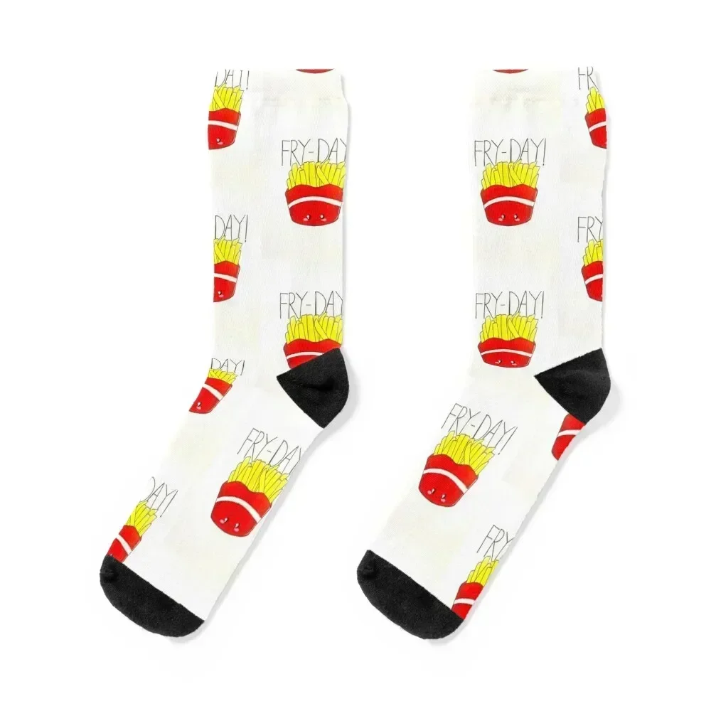 FRY-DAY Socks Christmas with print Run retro Men Socks Women's