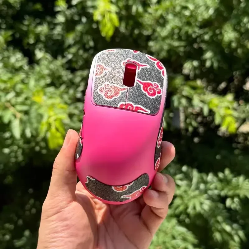 1 Set Ultraglide Mouse Anti Slip Sticker For Waizowl OGM Pro V2 Non-Slip Anti Sweat Tape Ultrathin Snowflake Lizard Texture