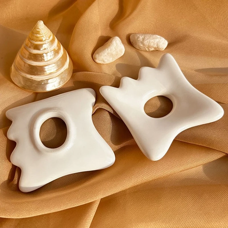 TE1pc  Anti Aging Facial Skin Care Reducing Dark Circles Removal Wrinkle Ceramic Facial Scraping Tool Ceramic Gua Sha Board