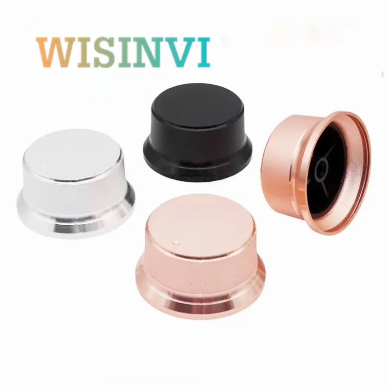 5PCS 40x20mm Aluminum alloy knob Ptentiometer Amplifier volume Knob Audio switch cap Flower Shaped/D Shaped 180° Hole 6mm