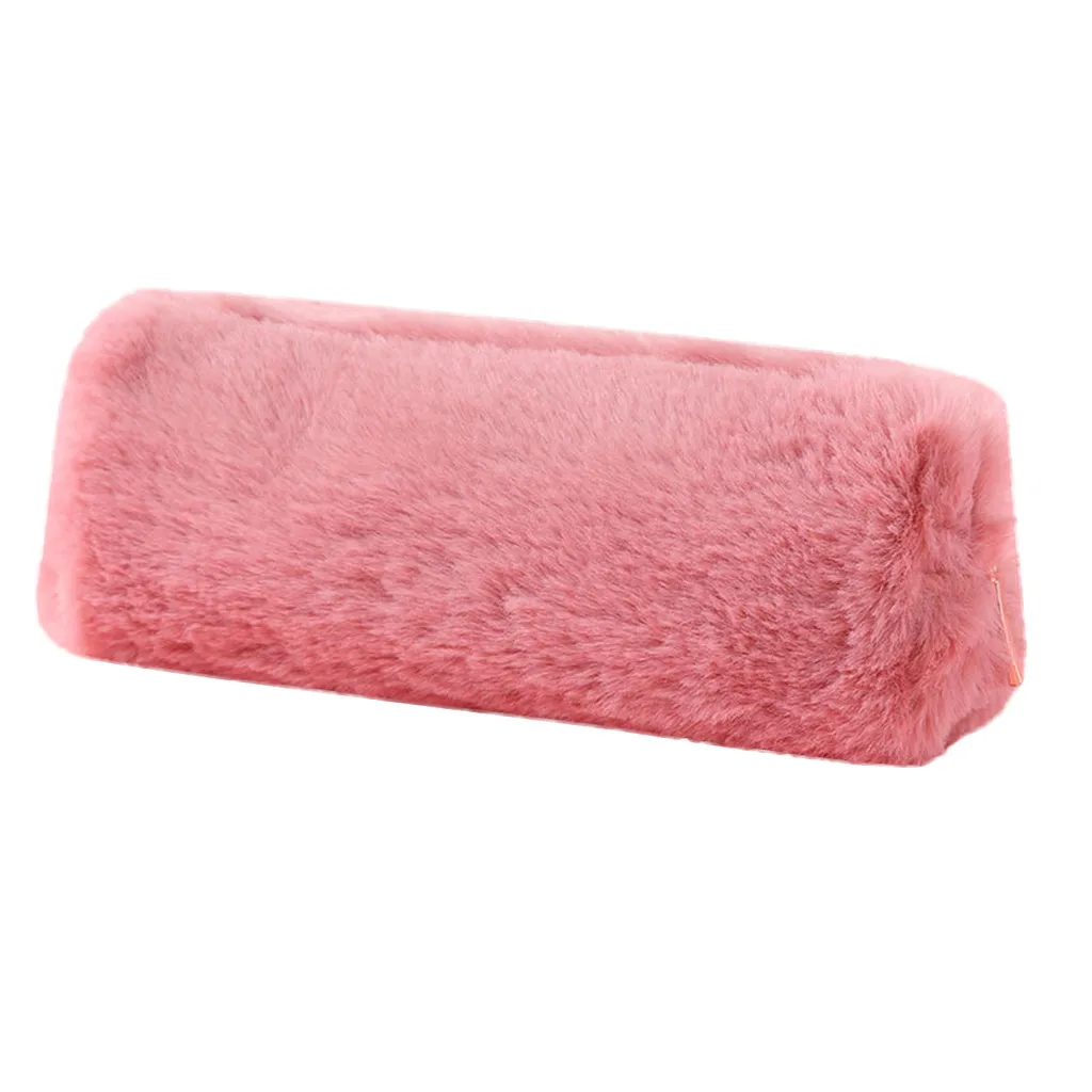 Creative Pen Box Small Fresh Cute Girl Plush Octagonal Pencil Case