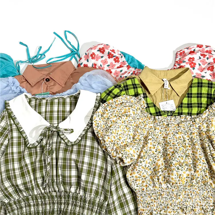 

Vintage ort Sve Floral Print irt Bubble Sve Trendy Girl Country Sle Design Commute Wind Button up Regular Length