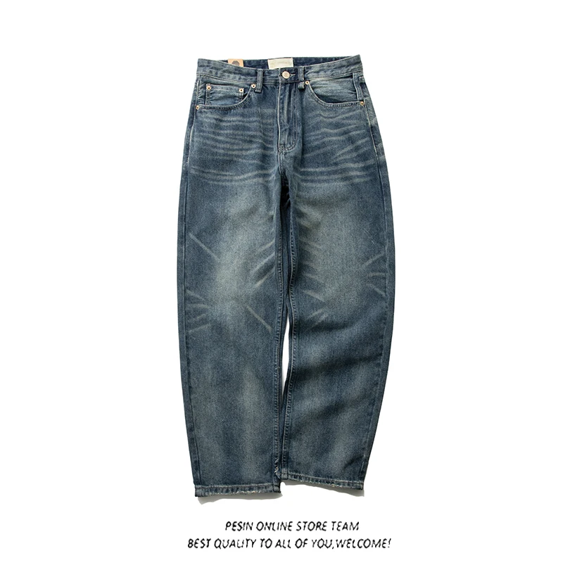 

Новые мужские джинсы 2024 года: широкие, винтажные, свободные, прямые, повседневные брюки. Модные брендовые молодежные джинсы для весны и осени.