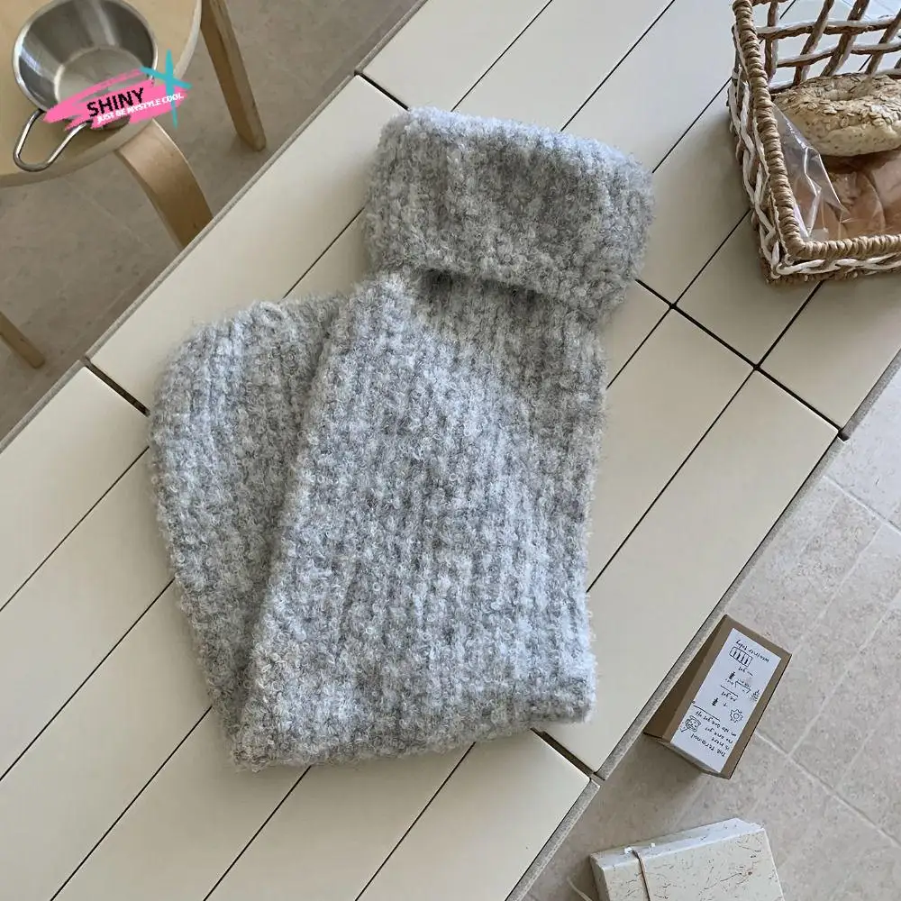 

Vintage Thick Warm Winter Leg Warmers Foot Cover Kawaii Plush Leg Socks Y2K Lolita JK Knit Long Stockings Spicy Girls
