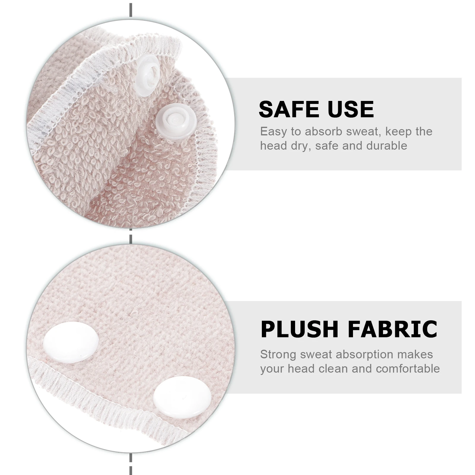 

6 pcs Hard Hat Accessories Hard Hat Sweat Band Snap Design Washable Replacement Liners Gray Color Safety Accessory