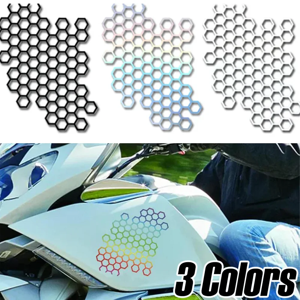

Reflective Honeycomb Stickers Creative Waterproof Motorcycle Helmet Car Bumper DIY Styling Decoration Decals Auto Accessories