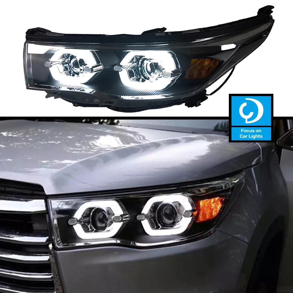 

Car Front Headlight For New Kluger 2015-2017 Type LED HeadLamp Styling Dynamic Turn Signal Lens Automotive Accessories Assembly